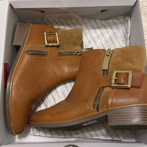 Aldo Tan Leather Ankle Boots